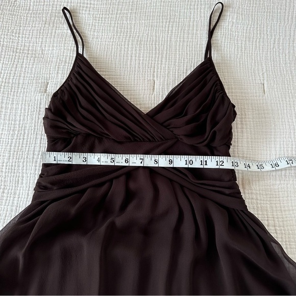 Theory Vintage y2k Silk Dress Chocolate Brown - Picture 7 of 9